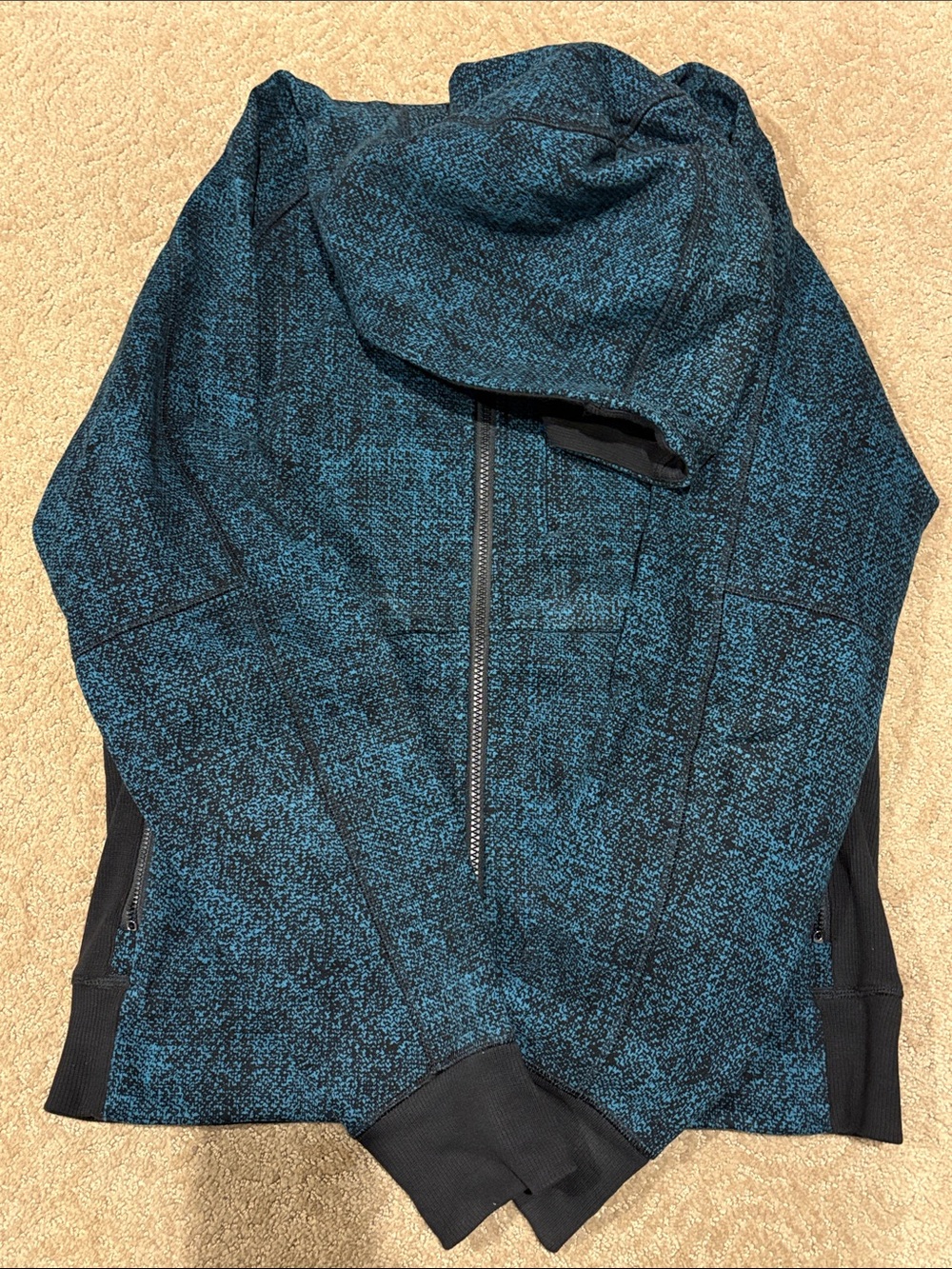 Men’s Lulmon Teal Heather Hooded Zip Up Sweatshirt